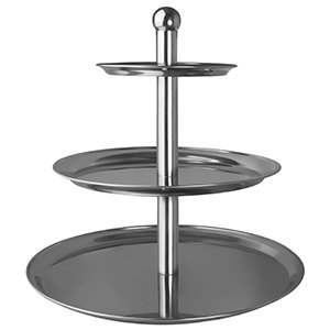 EXHIBIDOR ACERO INOX 3 BANDEJAS 30X40X50