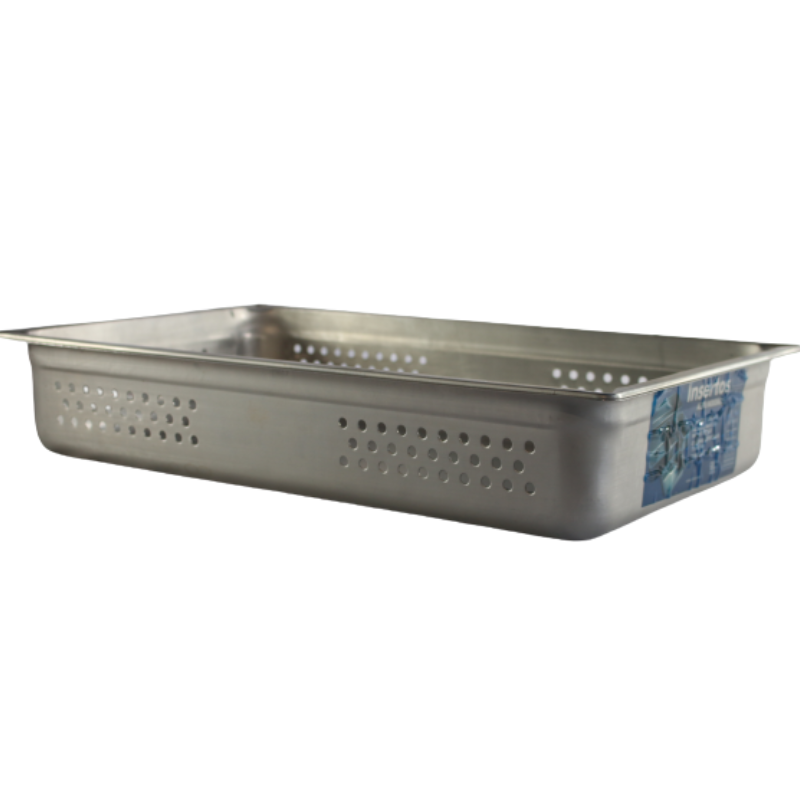 AZAFATE ACERO INOX 1/1 GN  4" PERFORADO