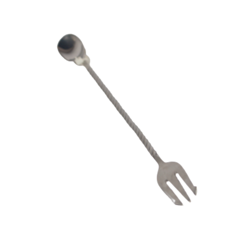 CUCHARA BAR ESPIRAL CON TENEDOR 33CM