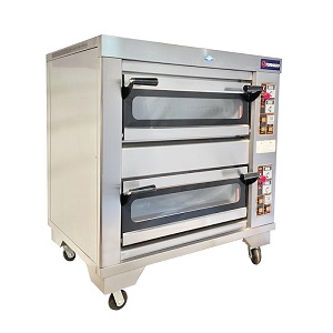 HORNO DE RADIACIÓN A GAS 2 CÁMARAS 2 BANDEJAS 65X45