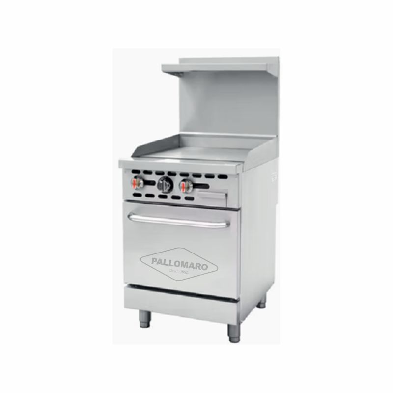 PLANCHA ASADORA DE 24" CON HORNO A GAS