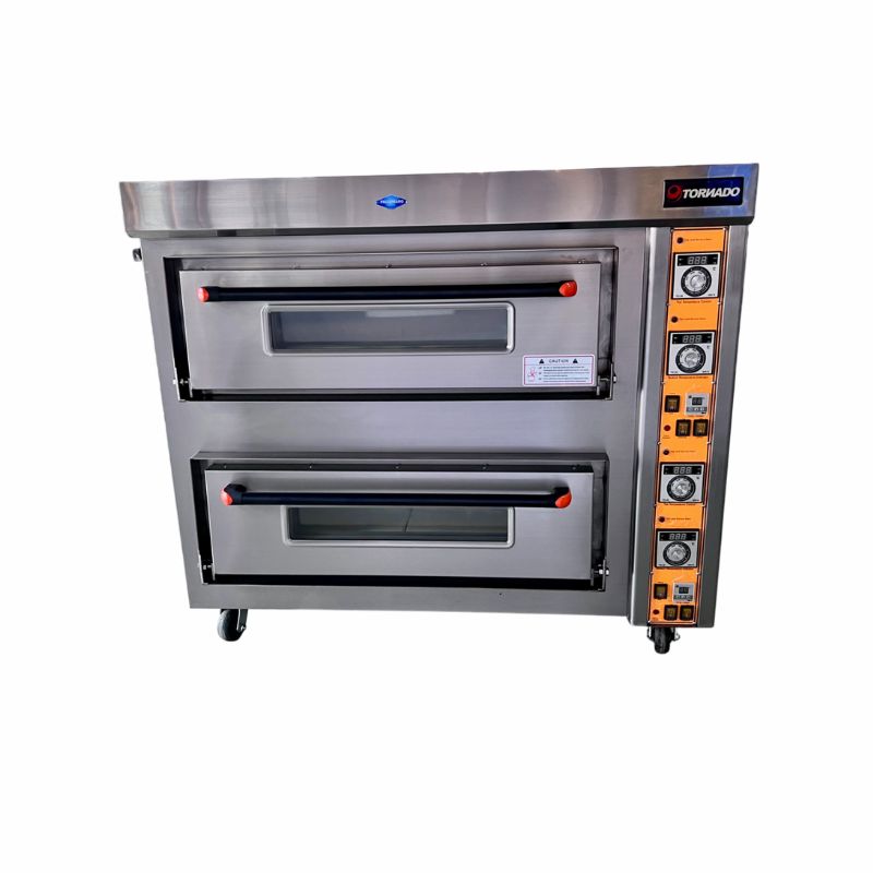 HORNO PARA PIZZA A GAS 2 CAMARAS PISO EN PIEDRA
