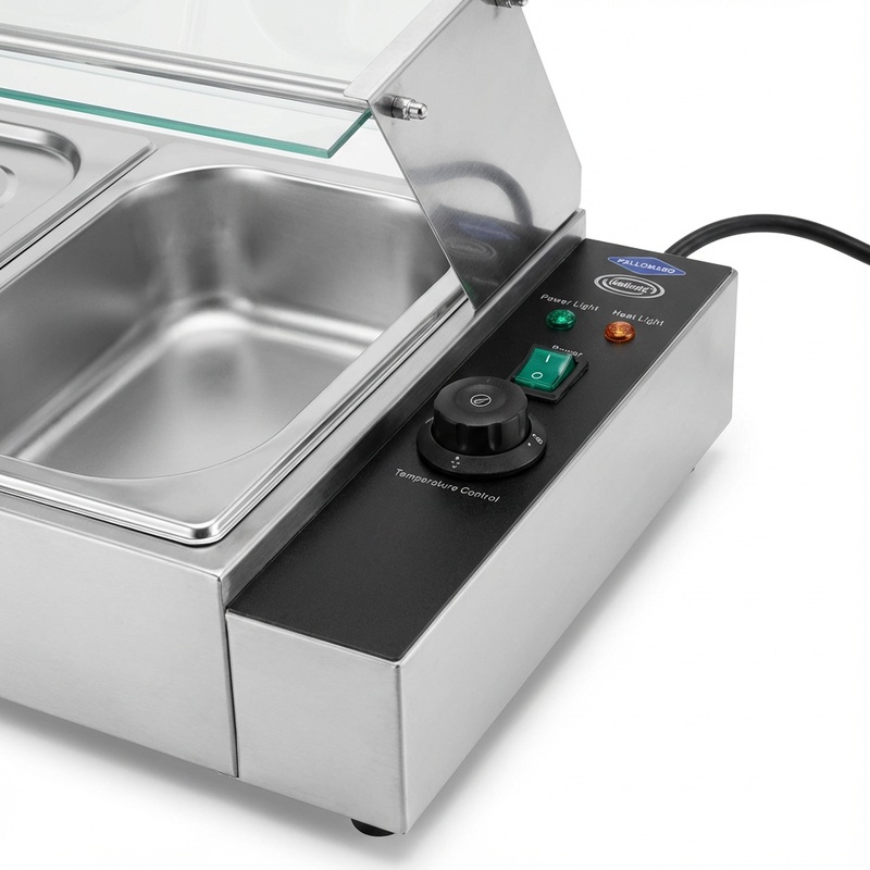 BAÑO MARÍA ELÉCTRICO 220V 4 AZAFATES 1/2 GN