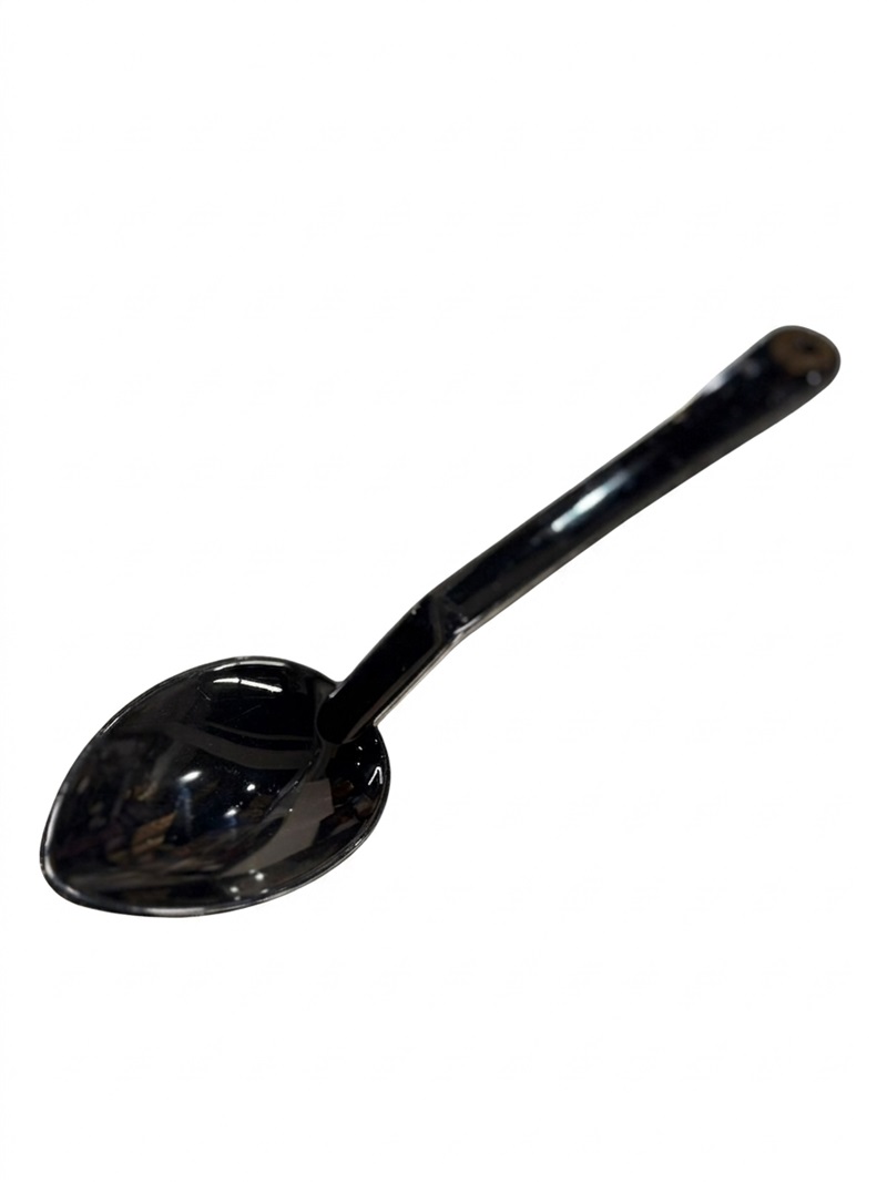 CUCHARA POLICARBONATO 13" LISA NEGRA