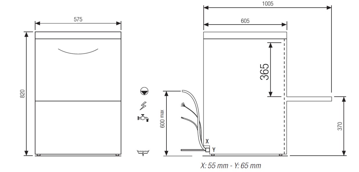 LAVADORA DE VAJILLAS 40 RAKS/HORA