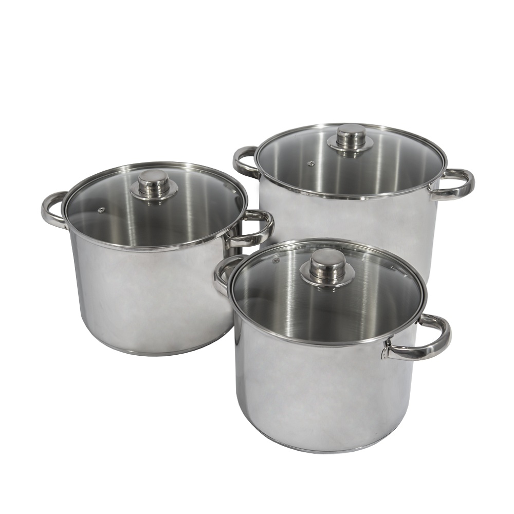 SET DE 3 OLLAS ACERO INOX SET DE 3 OLLAS ACERO INOX